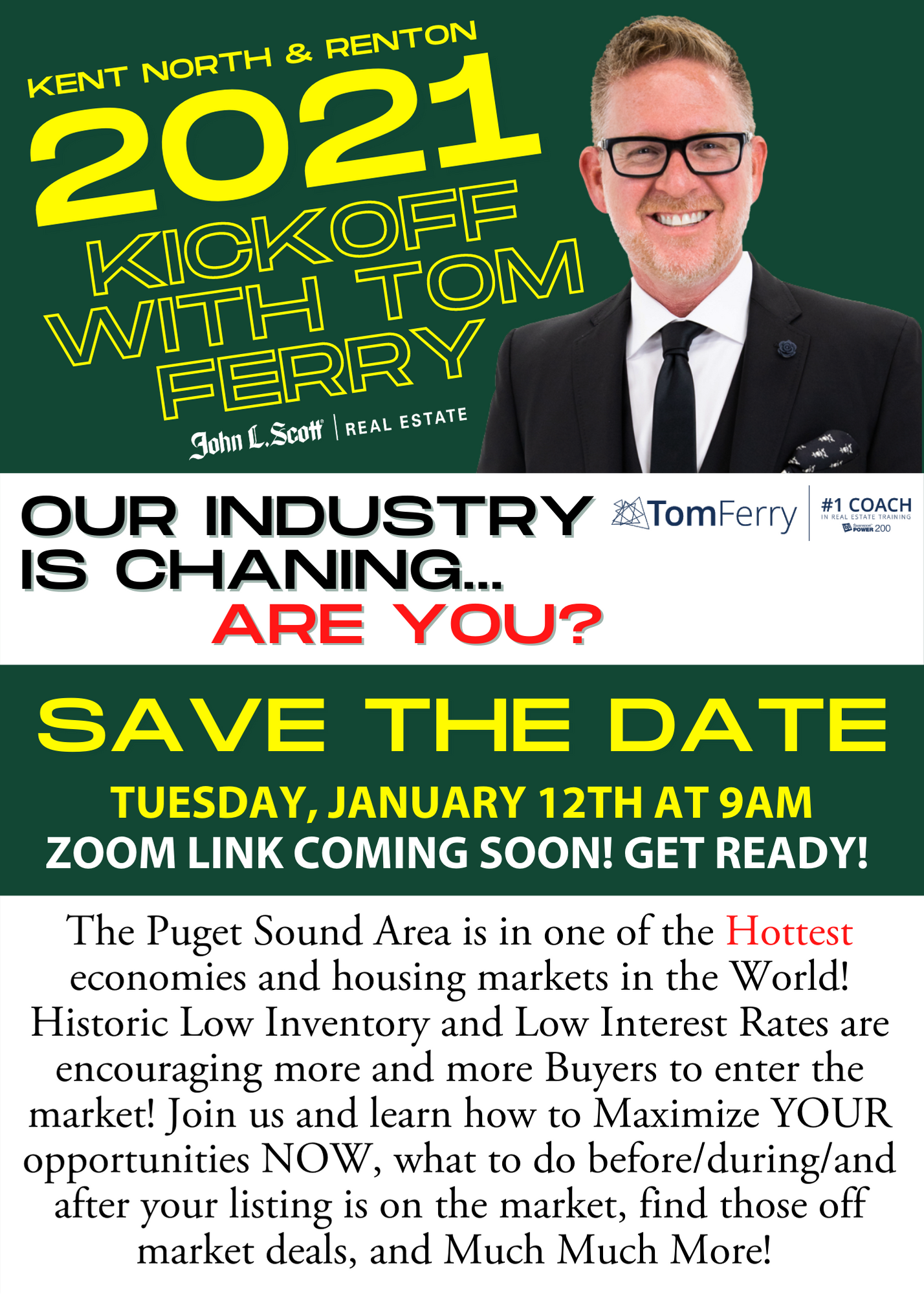 Kent North Renton 2021 Kick Off Meeting With Tom Ferry John L